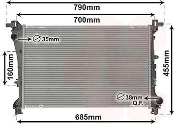 VAN WEZEL chladič, chladenie motora 17012706