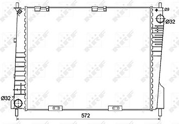 NRF Chladič, chladenie motora 53125