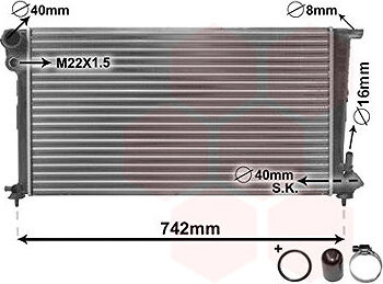 VAN WEZEL chladič, chladenie motora 09002159