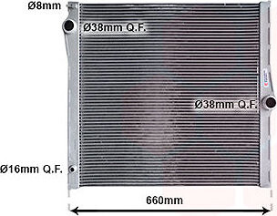 VAN WEZEL chladič, chladenie motora 06002436