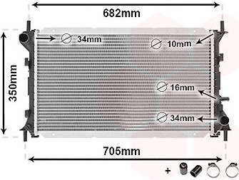VAN WEZEL chladič, chladenie motora 18002265