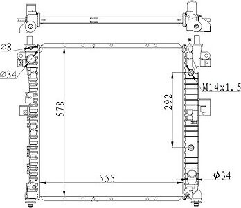 NRF Chladič, chladenie motora 59342