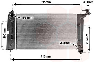 VAN WEZEL chladič, chladenie motora 53002289