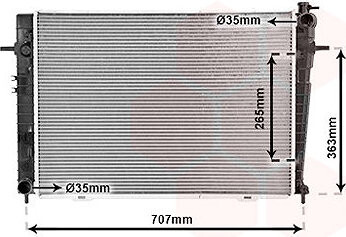 VAN WEZEL chladič, chladenie motora 82002126