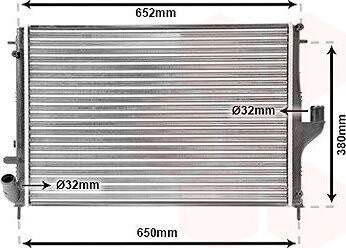 VAN WEZEL chladič, chladenie motora 43002478
