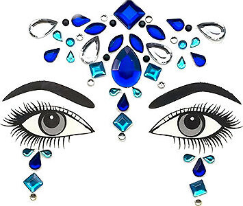 FunCo samolepiaca maska na oči Kamienky, modrý drahokam