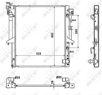 NRF Chladič, chladenie motora 53909