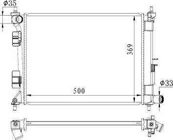 NRF Chladič, chladenie motora 59263