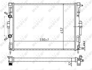 NRF Chladič, chladenie motora 58329A