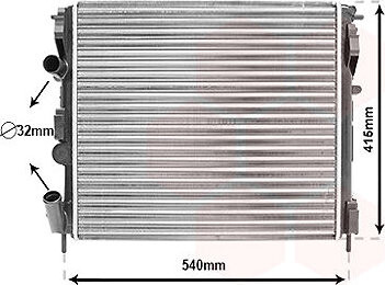 VAN WEZEL chladič, chladenie motora 43002270