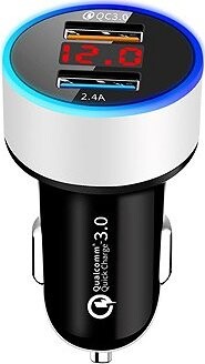 PREXIM adaptér s testerom batérie 12/24, strieborný