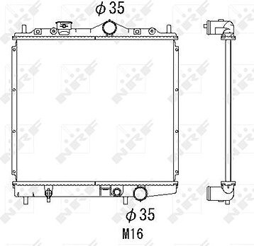 NRF Chladič, chladenie motora 506557