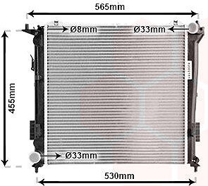 VAN WEZEL chladič, chladenie motora 82002181