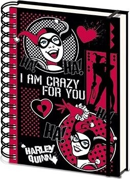 Harley Quinn – I am Crazy For You – zápisník s krúžkovou väzbou