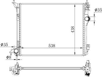 NRF Chladič, chladenie motora 59270