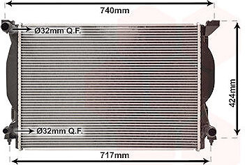 VAN WEZEL chladič, chladenie motora 03002204