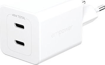 PanzerGlass Empower nabíjačka Turbo GaN 45 W 2× USB-C, biela