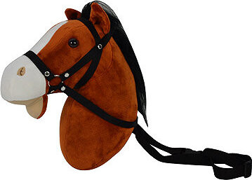 Teddies Konská plyšová hlava s popruhom 30 cm