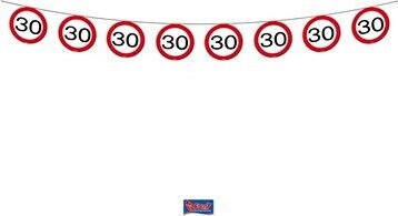 Girlanda narodeniny dopravná značka 30, 12 m