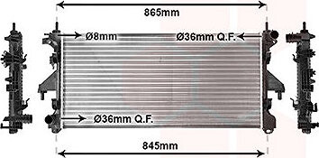 VAN WEZEL chladič, chladenie motora 40012305