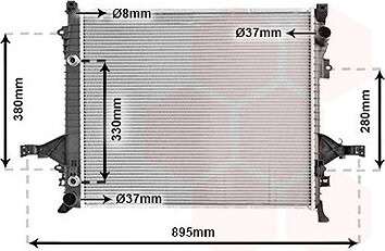 VAN WEZEL chladič, chladenie motora 59002133