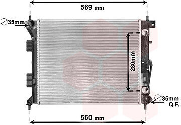 VAN WEZEL chladič, chladenie motora 82002351