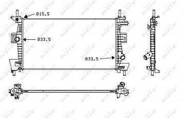 NRF Chladič, chladenie motora 58487