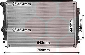 VAN WEZEL chladič, chladenie motora 58002344