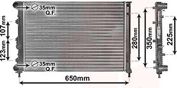 VAN WEZEL chladič, chladenie motora 01002078