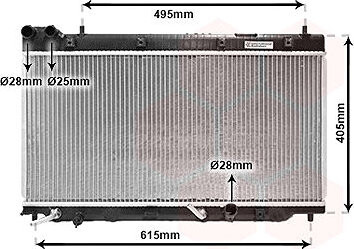 VAN WEZEL chladič, chladenie motora 25002195