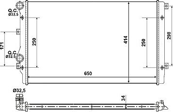NRF Chladič, chladenie motora 53406A