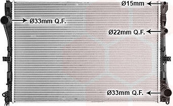 VAN WEZEL chladič, chladenie motora 30012719