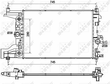 NRF Chladič, chladenie motora 53122