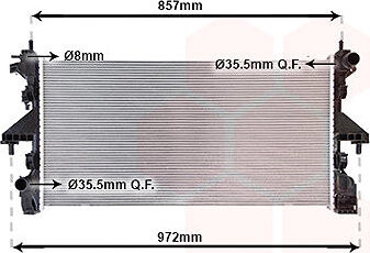VAN WEZEL chladič, chladenie motora 17012717