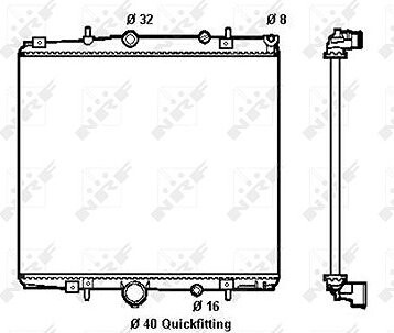 NRF Chladič, chladenie motora 58313