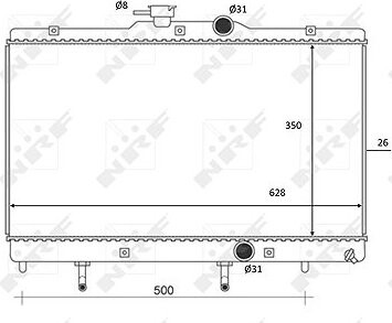 NRF Chladič, chladenie motora 59078