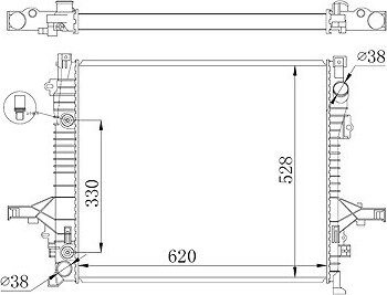 NRF Chladič, chladenie motora 550019