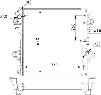 NRF Chladič, chladenie motora 550018