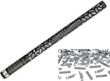 Konfety 80 cm strieborné metalické