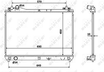 NRF Chladič, chladenie motora 53915