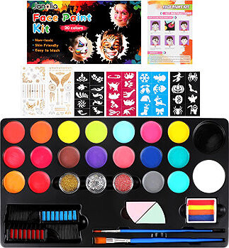 FunCo Veľká sada farieb na tvár a vlasy s doplnkami Luxury 102 ks