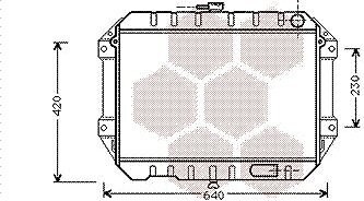 VAN WEZEL chladič, chladenie motora 11002027