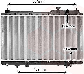 VAN WEZEL chladič, chladenie motora 25002175