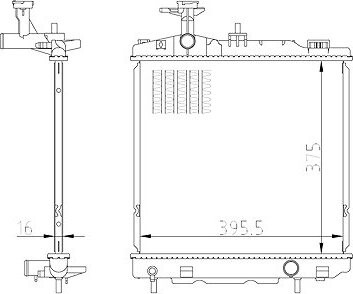 NRF Chladič, chladenie motora 550022