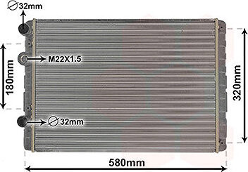 VAN WEZEL chladič, chladenie motora 58002130