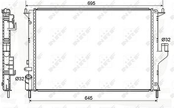 NRF Chladič, chladenie motora 53118A