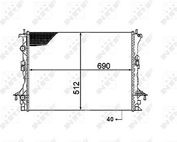 NRF Chladič, chladenie motora 53820