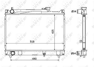 NRF Chladič, chladenie motora 53882