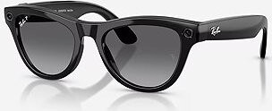 Meta RAY-BAN Meta Skyler (Standard) Smart Glasses (Gen 2) – Shiny Black, Grey Polarized Gradient