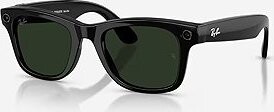 Meta RAY-BAN Meta Wayfarer (Large) Smart Glasses (Gen 2) – Shiny Black, Clear to Graphite Green Tran
